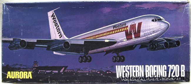 Aurora 1/104 Boeing 720 Western Airlines, 388 plastic model kit